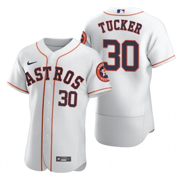 Men's Houston Astros #30 Kyle Tucker White Flex Base Stitched Jersey